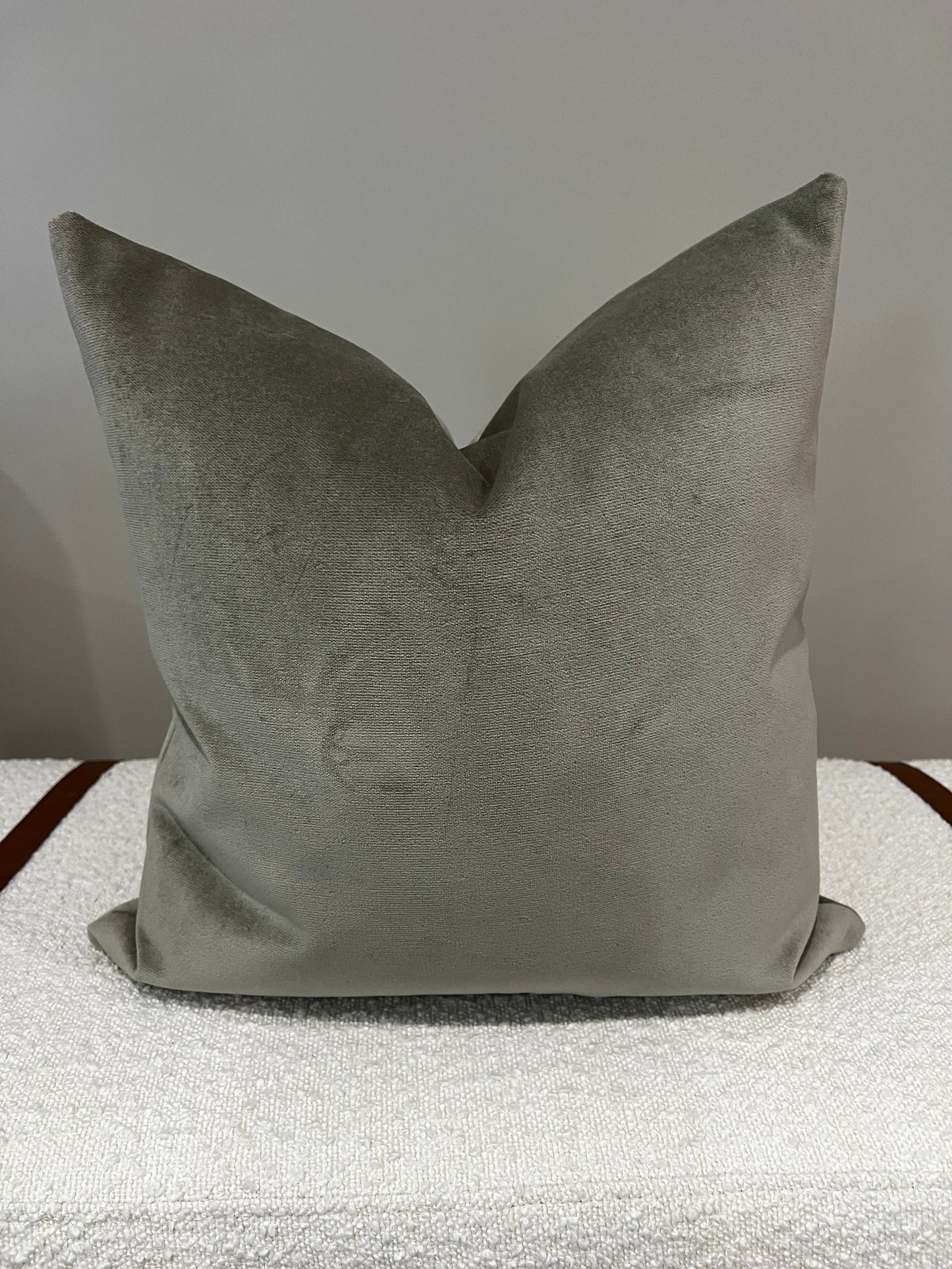 Olive Green Velvet Pillow Cover