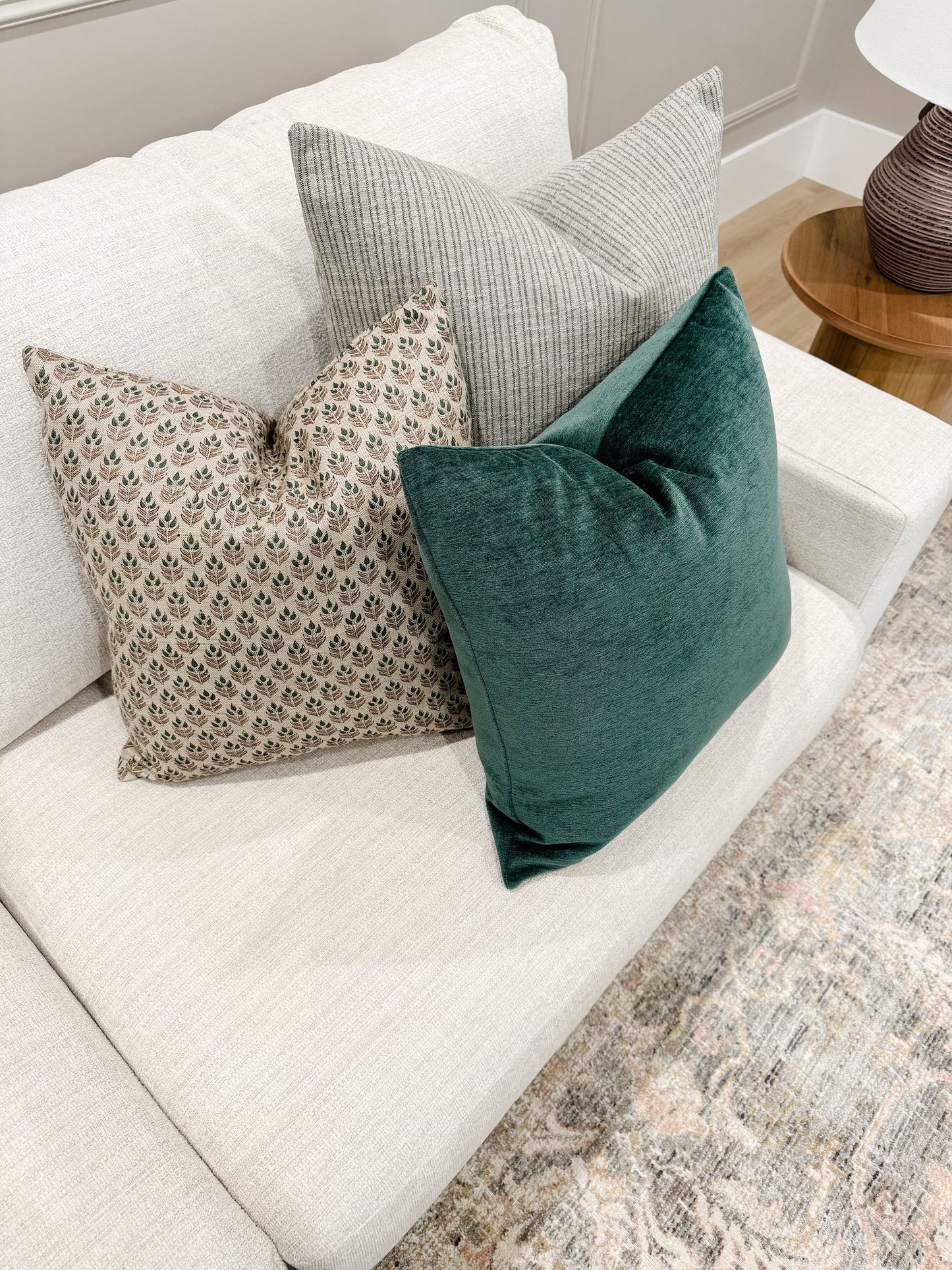 Green Velvet Pillow Cover