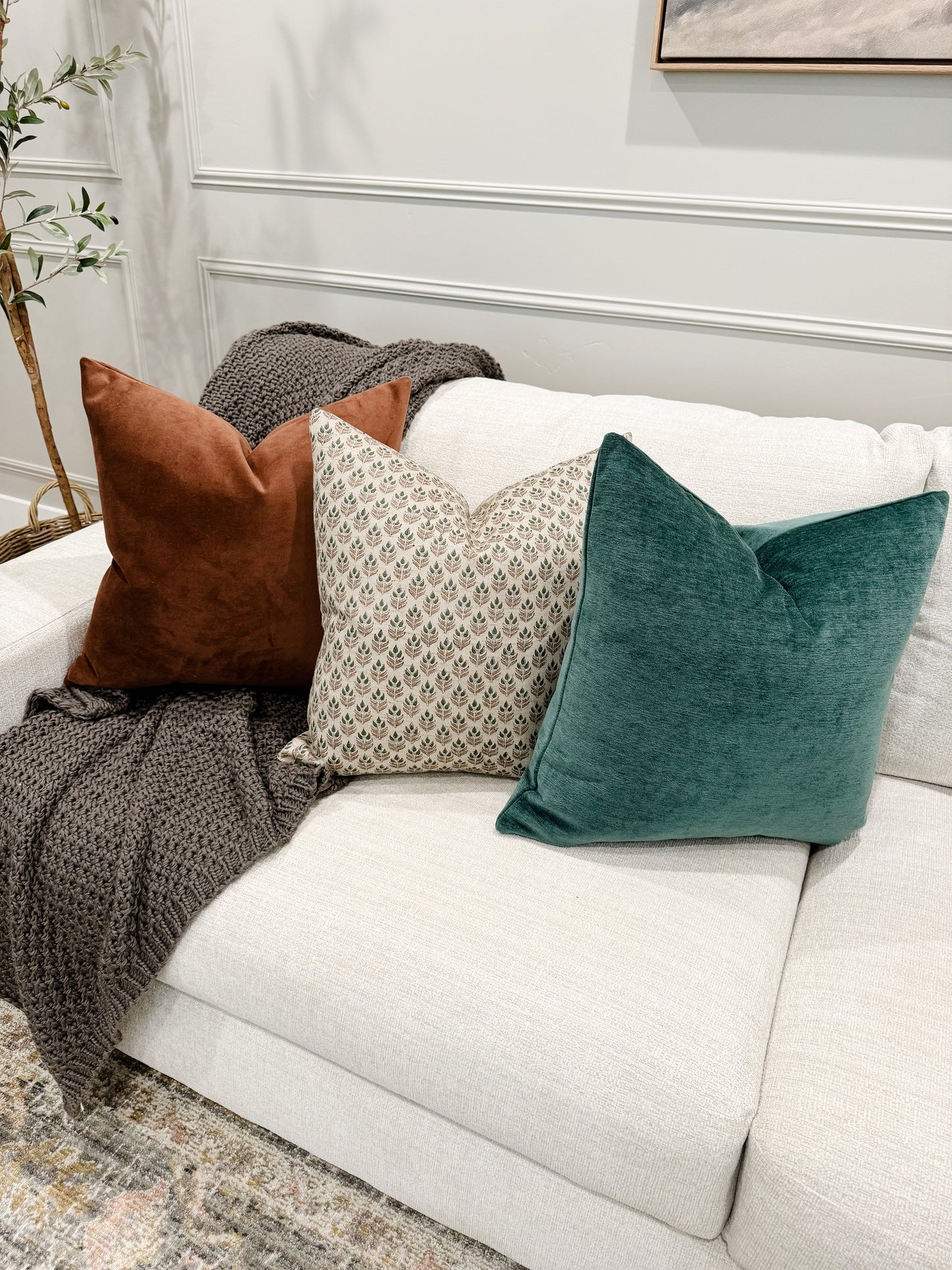 Brown Rust Pillow Cover