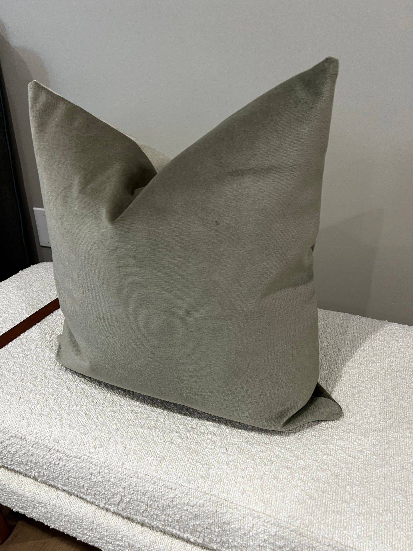 Olive Green Velvet Pillow Cover