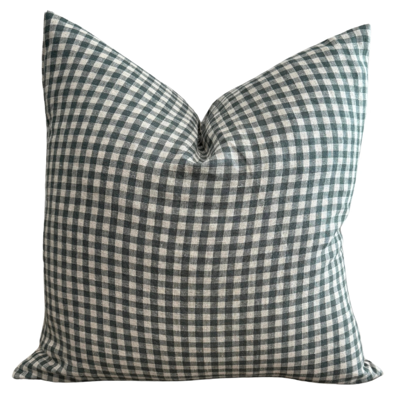 Green Gingham Pillow Cover