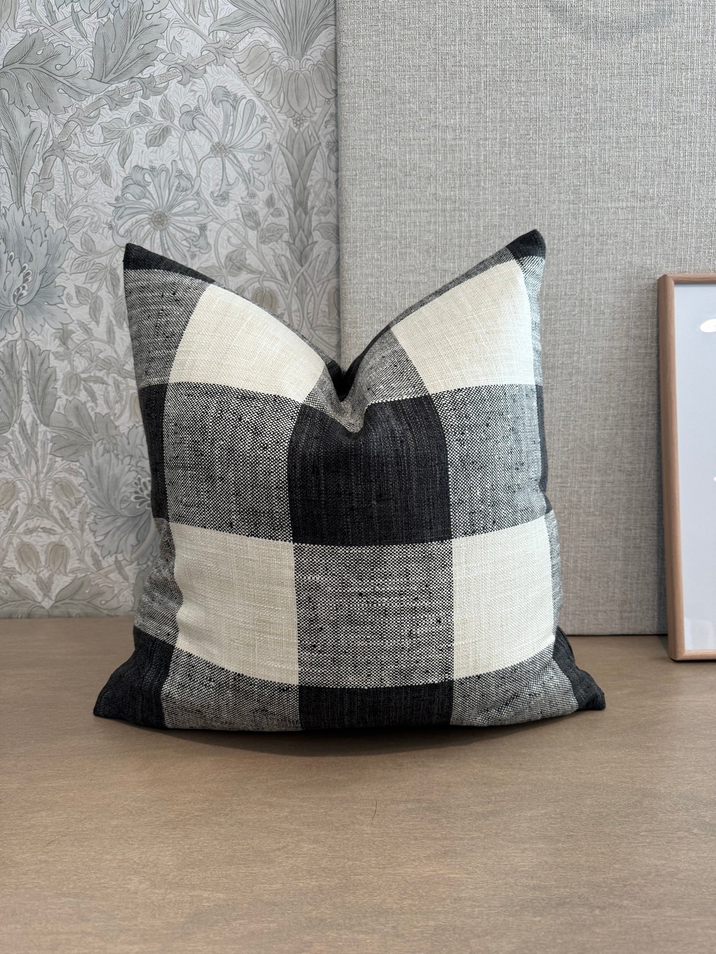 Black Check Pillow Cover