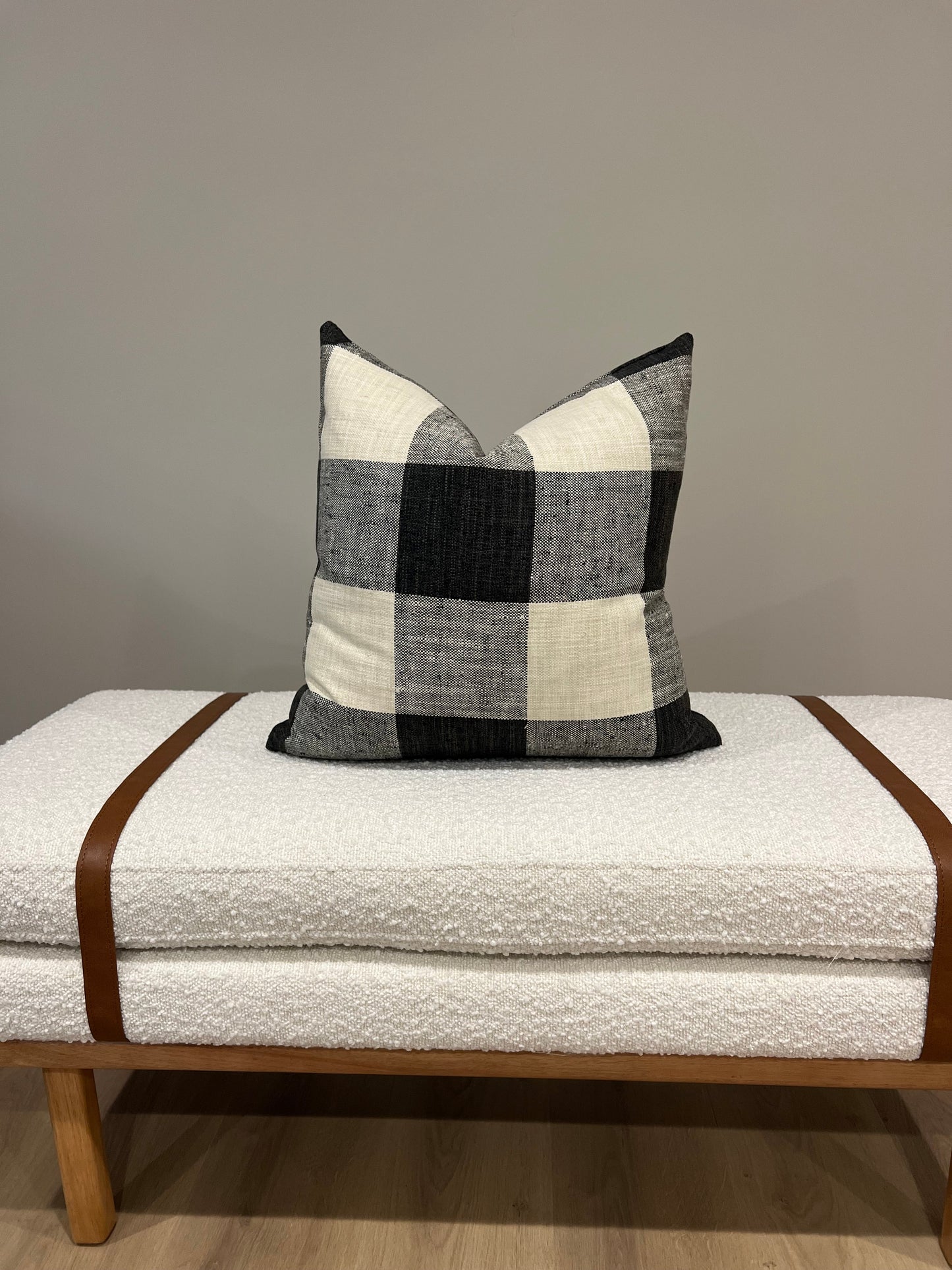 Black Check Pillow Cover