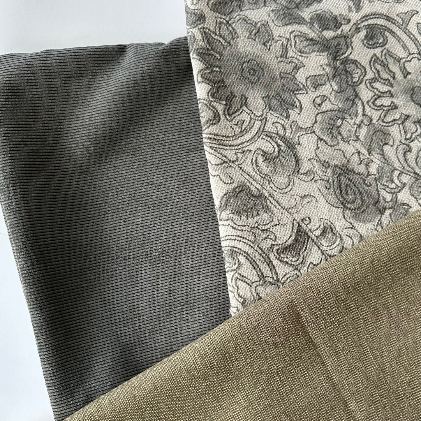 Grey Corduroy Pillow Cover