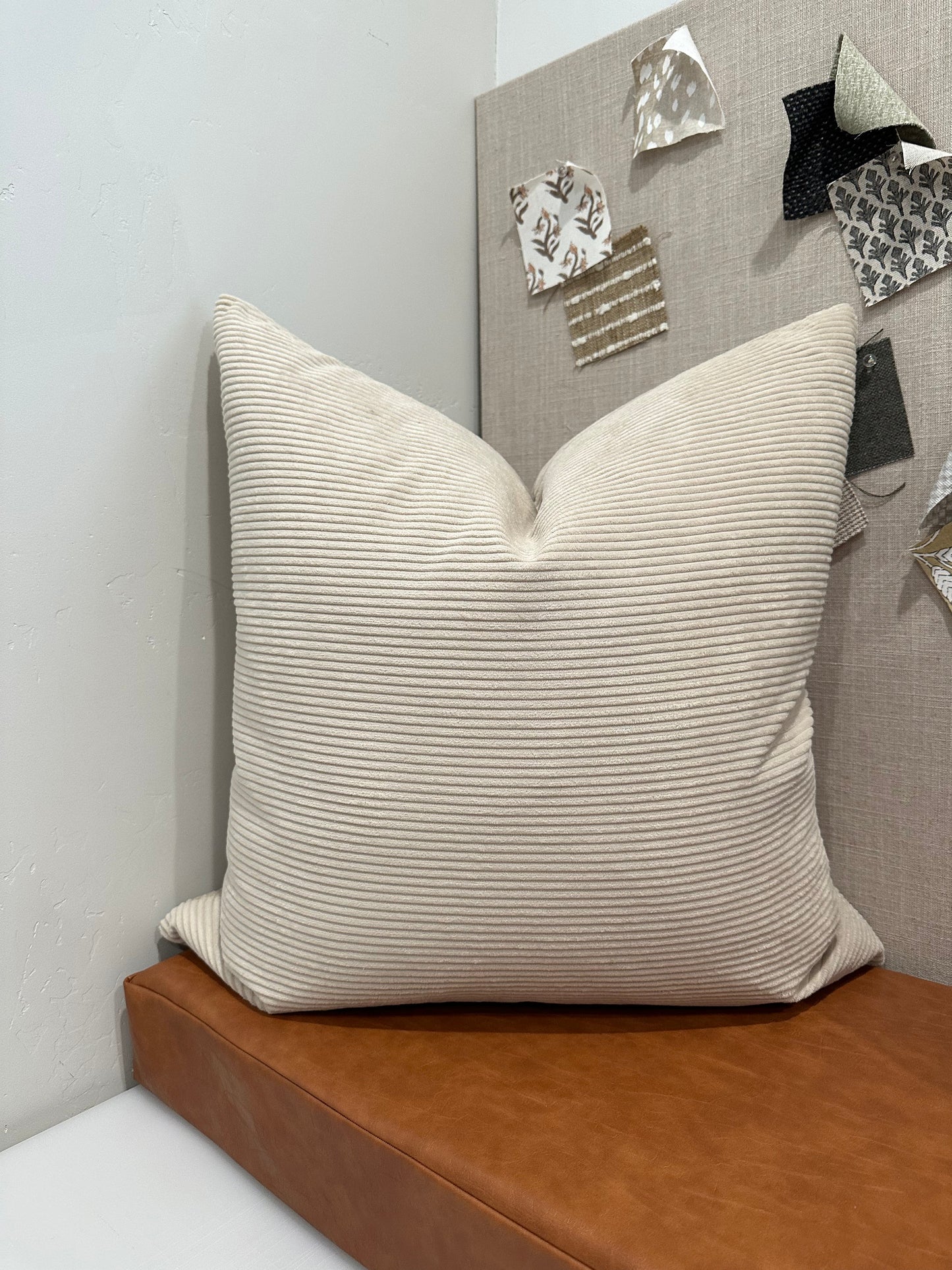 Cream Corduroy Pillow Cover