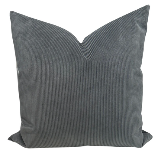 Deep Blue Corduroy Pillow Cover