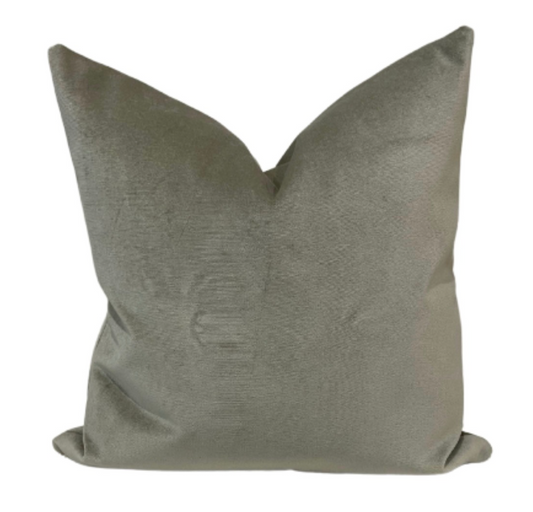 Olive Green Velvet Pillow Cover