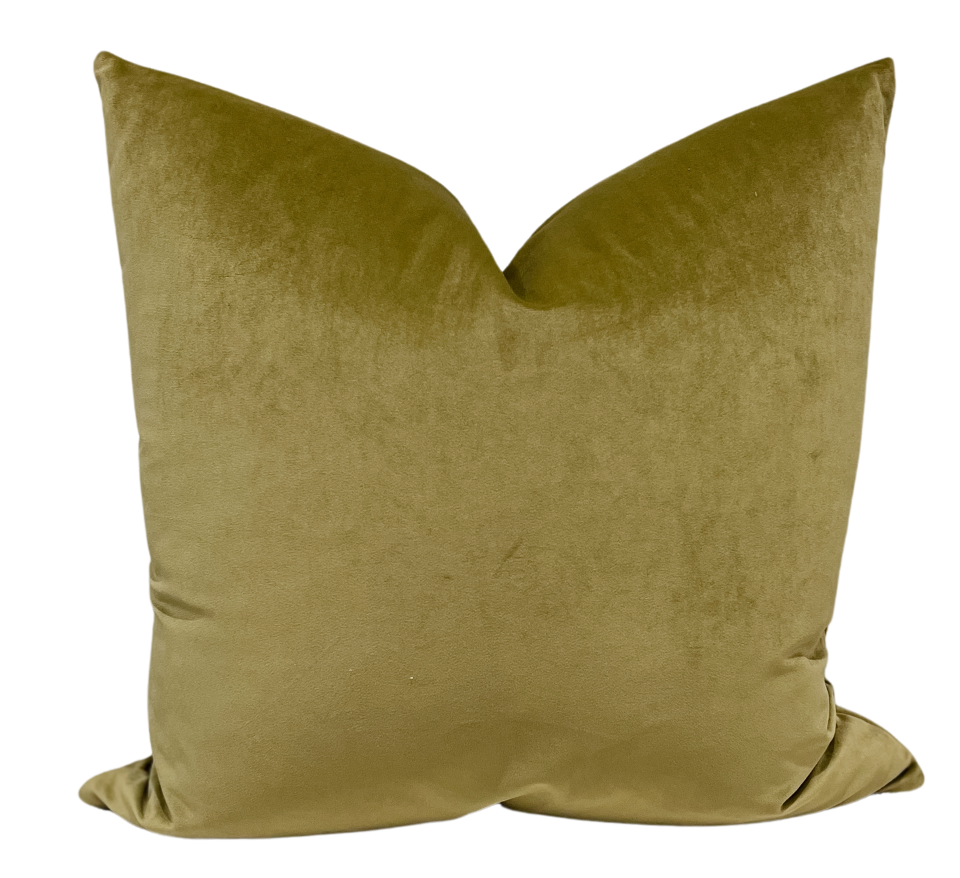 Retro Green Velvet Pillow Cover