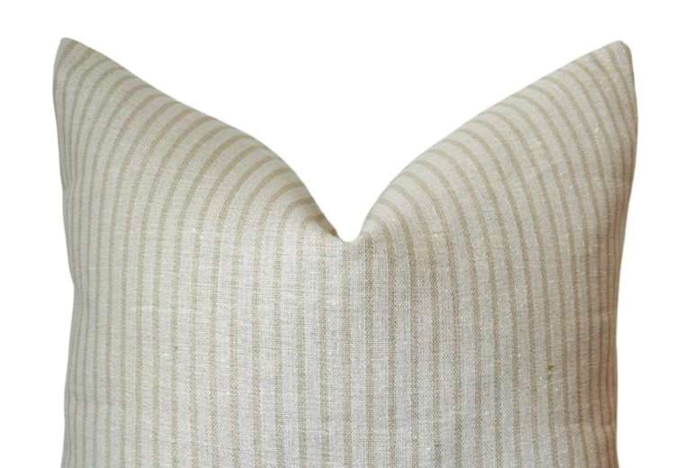 Linen Stripe Pillow Cover