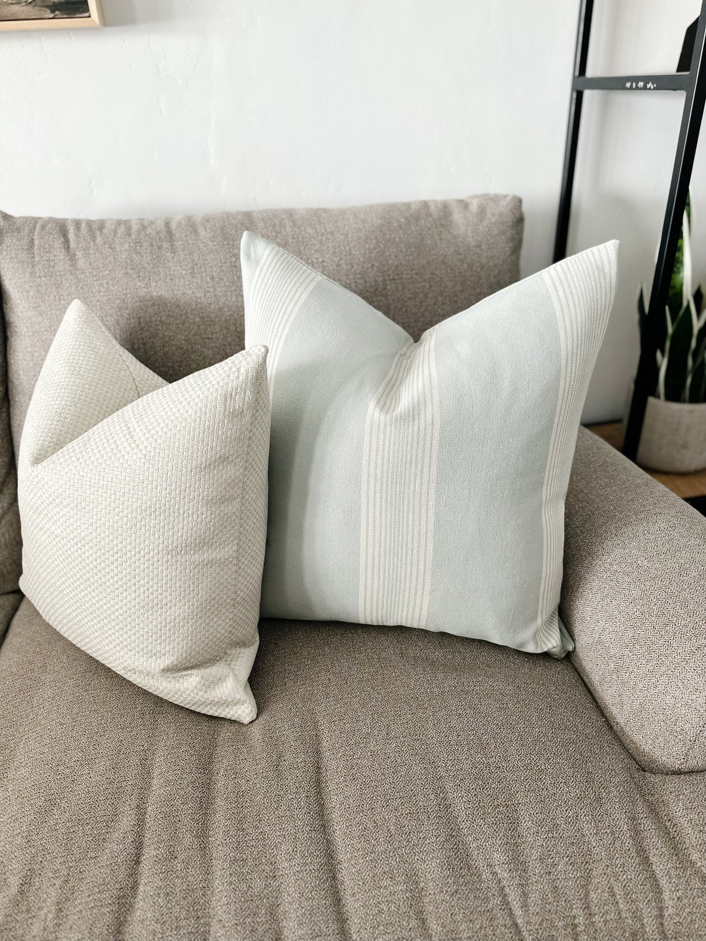 Ivory Check Pillow Cover