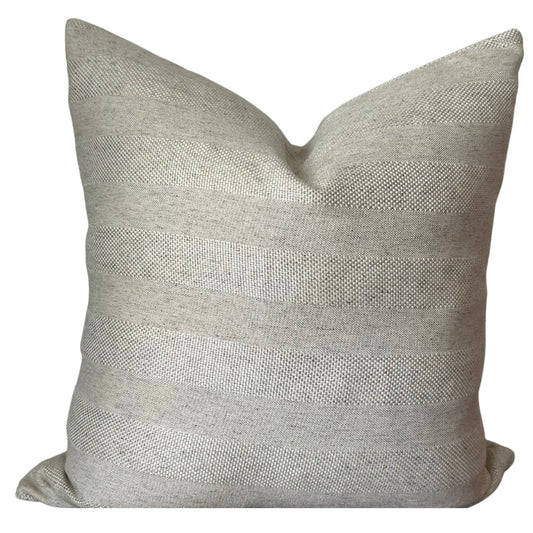 Cream linen Stripe Pillow Cover