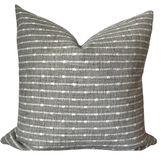 Light Grey Stripe Pillow Cover