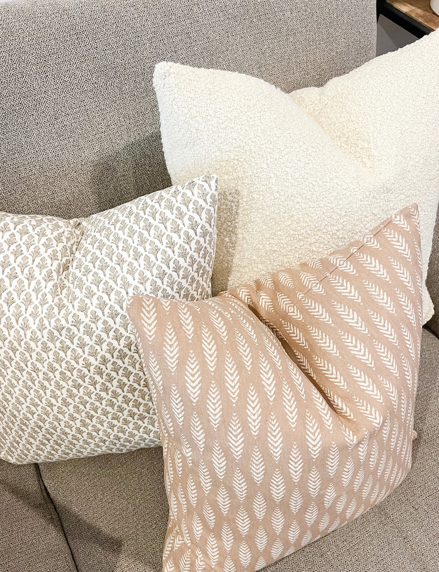 Cream Fluff Pillow Cover